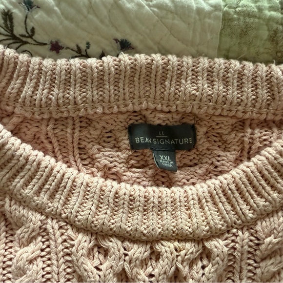 LLBean Men’s Cotton Fisherman Sweater - Accidentally Dyed! - Picture 2 of 4